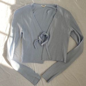 Garage Baby Blue Front Tie Cardi